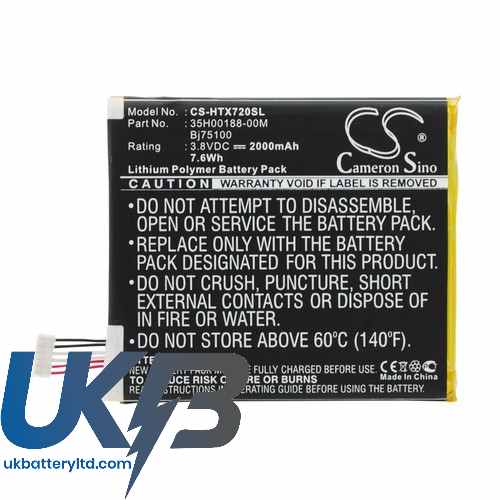 HTC OneXLAUX325E Compatible Replacement Battery