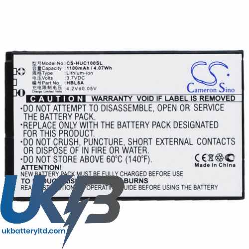 Huawei HBC100S HBL6A C2600 C2605 C2606 Compatible Replacement Battery
