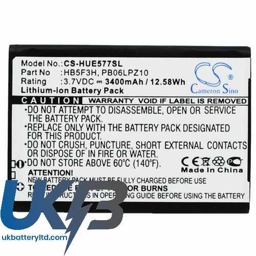 Huawei HB5F3H PB06LPZ10 PBD05LPZ10 E5372T E5775 GL05P Compatible Replacement Battery