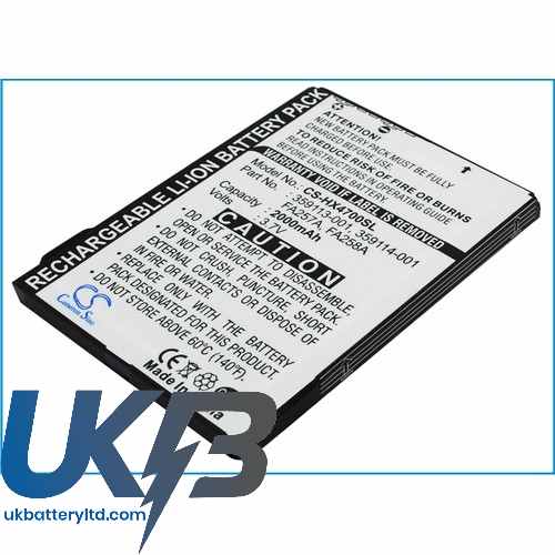 HP 290483-B21 359498-001 iPAQ HX4700 HX4705 HX4715 Compatible Replacement Battery