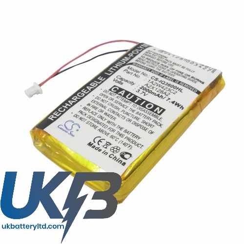 Garmin 1A2W423C2 A2X128A2 iQue 3200 3600 3600a Compatible Replacement Battery