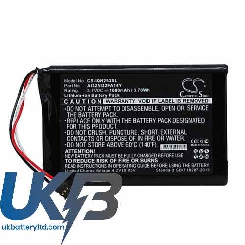 GARMIN 010 01187 01 Compatible Replacement Battery