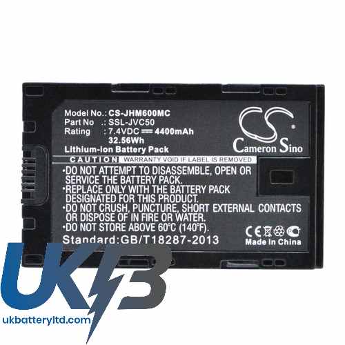 JVC GY HM650EC Compatible Replacement Battery