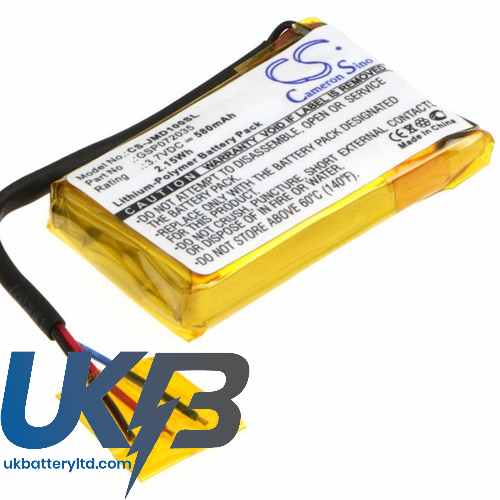 JBL GSP072035 GO FF JBLGOBLK Compatible Replacement Battery