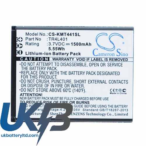 KAZAM TR4L401 Compatible Replacement Battery