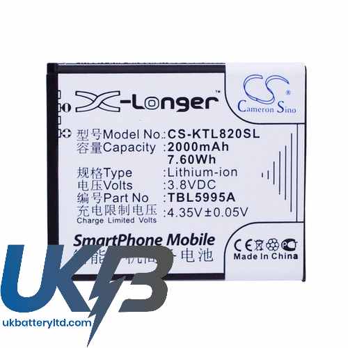 K TOUCH L820c Compatible Replacement Battery