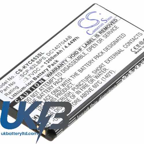 Kyocera DC140704AB SCP-62LBPS C6530 C6530N Hydro Life Compatible Replacement Battery