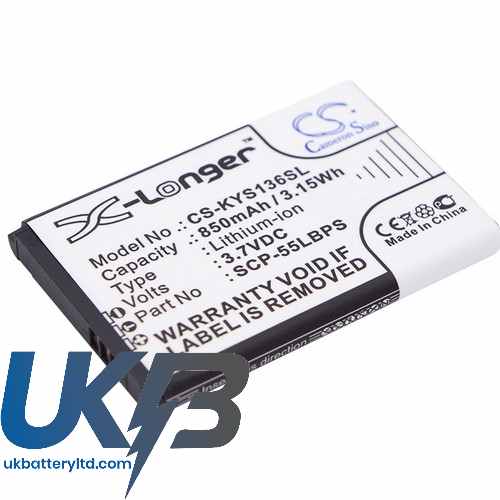 KYOCERA 5AAXBT067GEA Compatible Replacement Battery