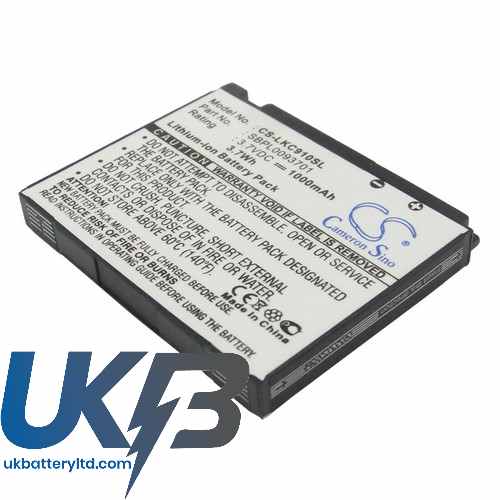 LG SBPL0093701 KC910 Compatible Replacement Battery