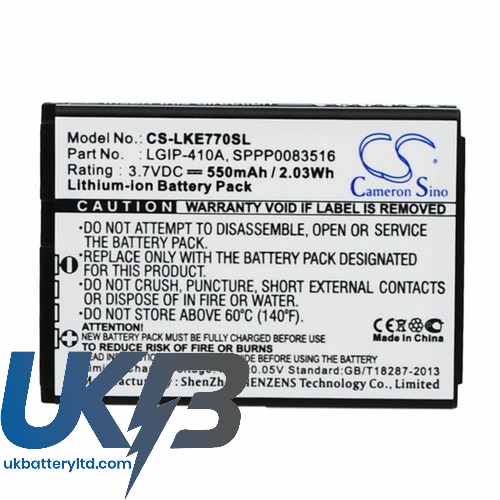 LG KF510 Compatible Replacement Battery