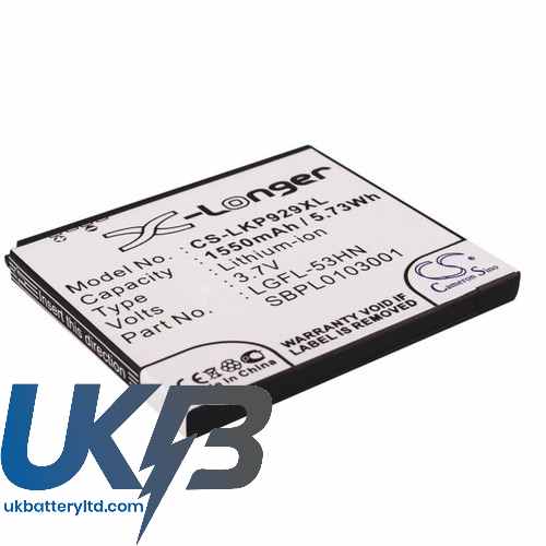 LG P920H Compatible Replacement Battery