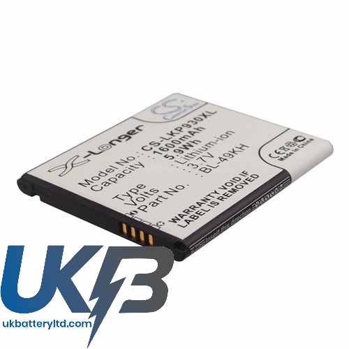 LG P930 Compatible Replacement Battery