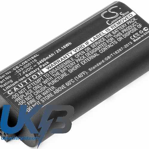 LOGITECH 533 000116 Compatible Replacement Battery