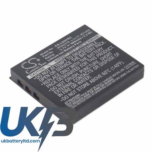 Logitech 190310-1000 190310-1001 831409 G7 Laser Cordless Mouse M-Rbq124 Compatible Replacement Battery