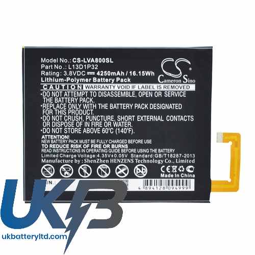 LENOVO L13D1P32 Compatible Replacement Battery