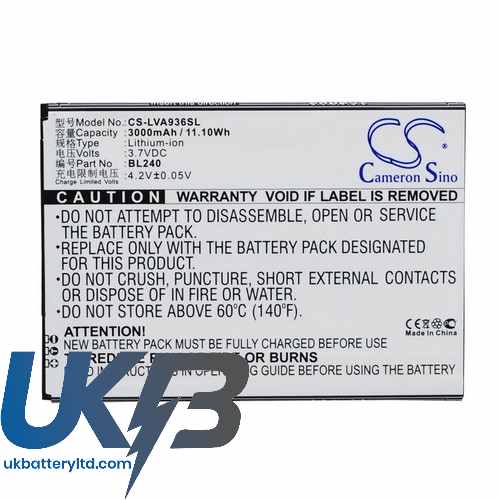 LENOVO BL240 Compatible Replacement Battery