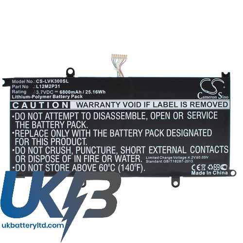 LENOVO K3011W Compatible Replacement Battery