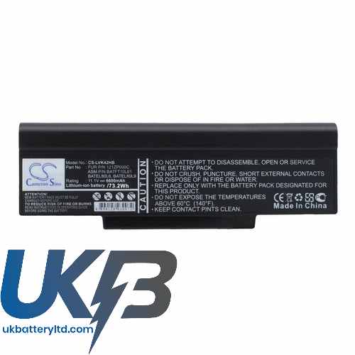 Lenovo ASM P/N BATFT10L61 BATEL80L6 BATEL80L9 E41 E42 E42G Compatible Replacement Battery