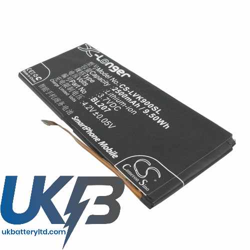 Lenovo BL207 K100 K900 Compatible Replacement Battery