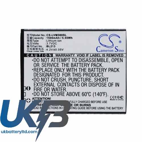 Lenovo BL213 MA388 MA388A Compatible Replacement Battery