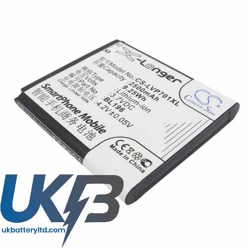 Lenovo BL196 P700 P700i Compatible Replacement Battery