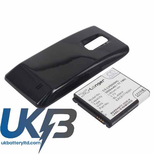 LG Spectrum VS9204GLTE Extended With Back Cover Compatible Replacement Battery
