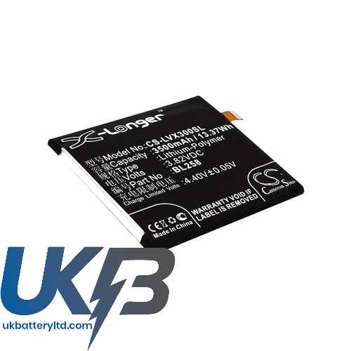 LENOVO Lemon X3 Dual SIM TD LTE Compatible Replacement Battery