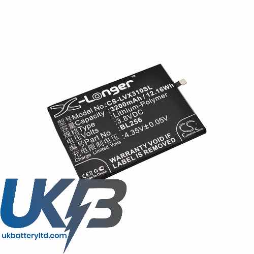 Lenovo BL256 A7010a48 K51c78 Lemon X3 Lite Compatible Replacement Battery