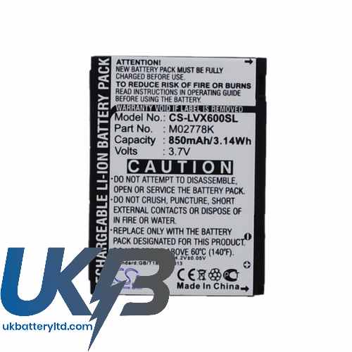 LG LGIP-490A SBPL0095501 Lotus LX600 Compatible Replacement Battery