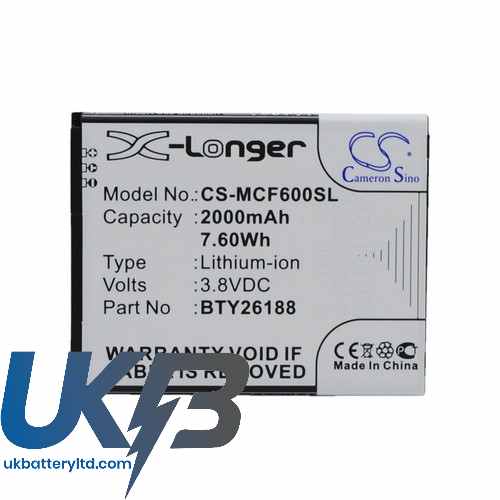 MOBISTEL BTY26188 Mobistel-STD Compatible Replacement Battery