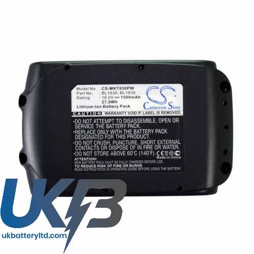 MAKITA BJV180F Compatible Replacement Battery