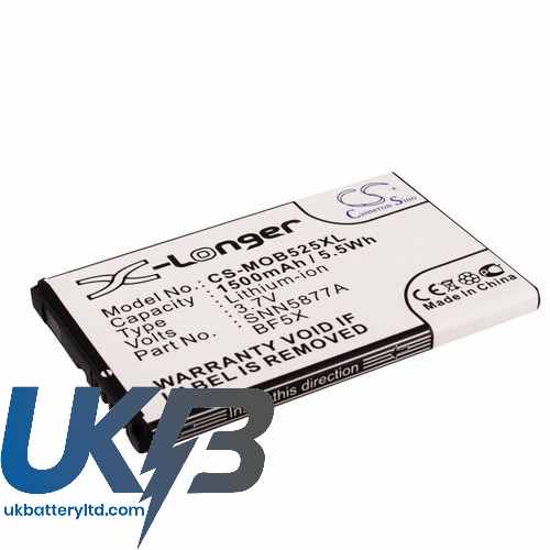 MOTOROLA SNN5877A Compatible Replacement Battery