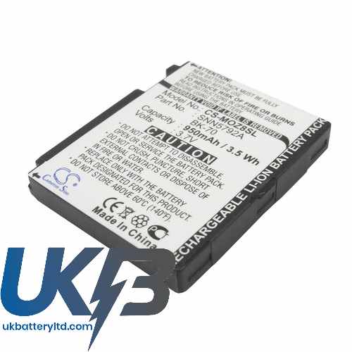 Motorola BK70 SNN5792A i335 i876 IC402 Compatible Replacement Battery