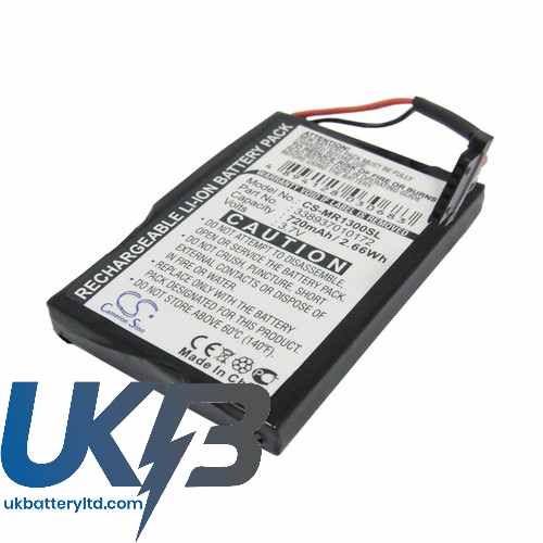 Magellan 338937010172 RoadMate 1300 1340 Compatible Replacement Battery