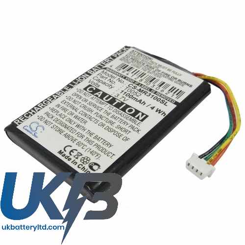 MAGELLAN Road Mate 1200 4wires Compatible Replacement Battery