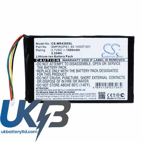 MAGELLAN SMPW GPS 1 Compatible Replacement Battery