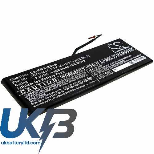 MSI GS43VR 6RE-007RU Compatible Replacement Battery