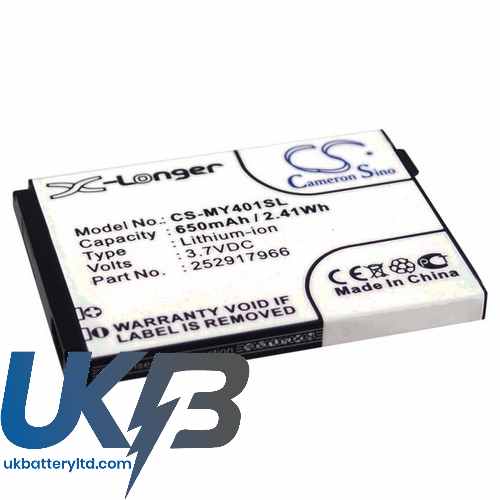 Sagem 252917966 MY401C MY-401C MY401L Compatible Replacement Battery