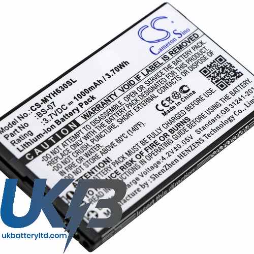 MYPHONE BS 07 Compatible Replacement Battery