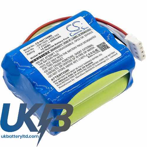 NONIN 7500 Pulse Oximeter Compatible Replacement Battery