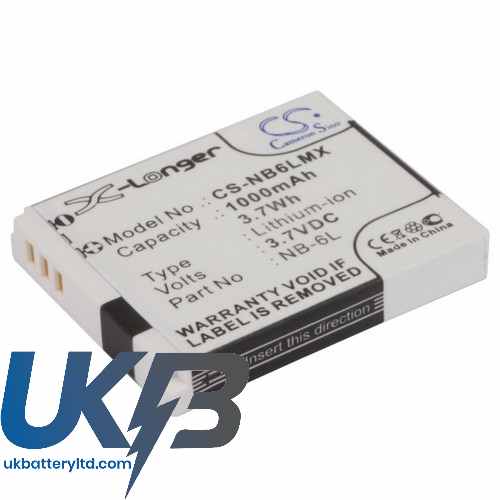 CANON IXY110IS Compatible Replacement Battery