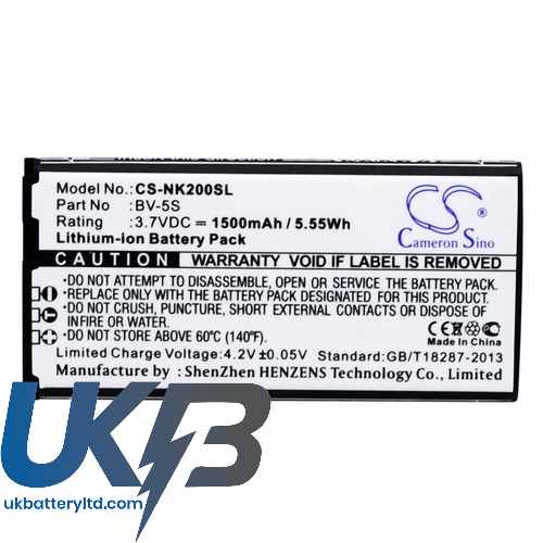 NOKIA BV 5S Compatible Replacement Battery