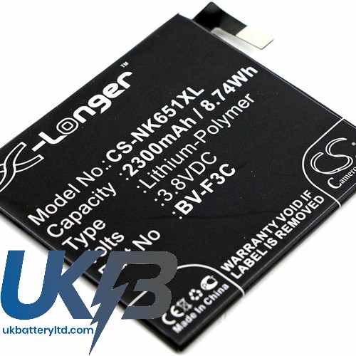 NOKIA BV F3C Compatible Replacement Battery