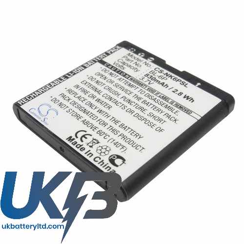 NOKIA BL 6P Compatible Replacement Battery