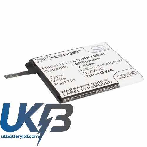 NOKIA Lumia 720 Compatible Replacement Battery