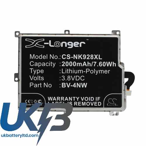 Microsoft BV-4NW Lumia 928 RM5250 RM860 Compatible Replacement Battery