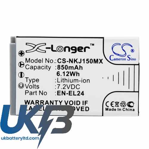 NIKON EN-EL24 VFB11901 1 J5 Compatible Replacement Battery