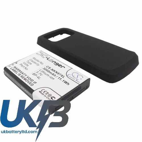 NOKIA N97 Extended With Black Back Cover Compatible Replacement Battery