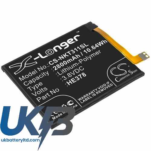Nokia 3.1A Compatible Replacement Battery
