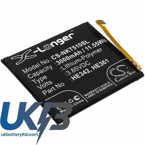 Nokia X5. TA-1109 Compatible Replacement Battery